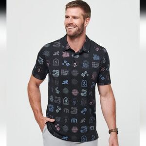 Travis Mathew TOURIST SEASON golf polo shirt black